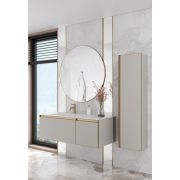 Комплект QUATRO M2-120 тумба CASHMERE с подсв.+раковина моноблок WHITE