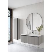 Комплект QUATRO M1-100 тумба рифл. с подсв. LUNA FUGA+раковина моноблок WHITE