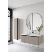 Комплект QUATRO M1-100 тумба рифл DAFNE с подсв.+раковина моноблок WHITE