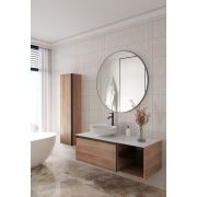 Комплект QUATRO M6-120 тумба с полками+раковина чаша Matte white