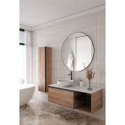 Комплект QUATRO M6-120 тумба с полками+раковина чаша Calacatta