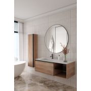 Комплект QUATRO M6-120 тумба с полками+раковина моноблок WHITE