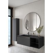 Комплект QUATRO M6-120 тумба с полками+раковина моноблок ANTRACITE