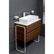 Тумба без раковины Vallessi 80*46cm DARK OAK мат. 2 полки, 837-080-D