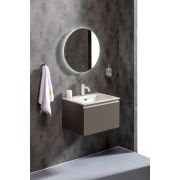 Тумба без раковины Vallessi 60*46см Антрацит глянец, 1 полка 837-060-A glossy