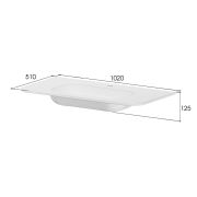 Раковина моноблок OVALE 102см Белая глянец 1отв. 786-100-WG