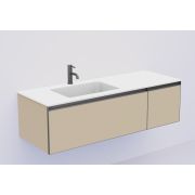 QUATRO 2 140см (100+40) тумба DAPHNE профиль ANTHRACITE c подсветкой 790-M2-140-D-A-LED