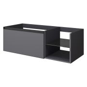 QUATRO 6 120см (80+40) тумба ANTHRACITE профиль ANTHRACITE c подсветкой 790-M6-120-A-A-LED