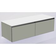 QUATRO 2 140см (70+70) тумба LUNA профиль ANTHRACITE + внутр. подсв. 790-M2-140(70+70)-L-A-LED