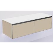 QUATRO 2 140см (70+70) тумба DAPHNE профиль ANTHRACITE + внутр. подсв. 790-M2-140(70+70)-D-A-LED