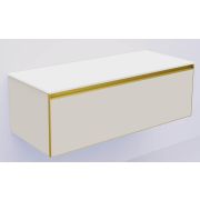QUATRO 1 120CM тумба CASHMERE профиль MATT GOLD + внутр. подсв. 790-M1-120-CM-MG-LED