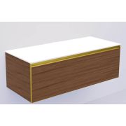 QUATRO 1 120CM тумба BILBAO профиль MATT GOLD + внутр. подсв. 790-M1-120-B-MG-LED