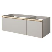 QUATRO 2 120см (80+40) тумба CASHMERE профиль MATT GOLD с подсветкой внутри 790-M2-120-CM-MG-LED