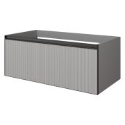 QUATRO 1 100CM тумба рифл с подсв. внутри LUNA FUGA профиль ANTHRACITE 790-M1-100-L-RIB-A-LED