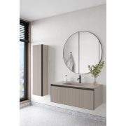 QUATRO 1 100CM тумба без раковины рифл DAPHNE профиль ANTHRACITE с подсветкой внутри 790-M1-100-D-RIB-A-LED