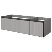 QUATRO 2 140см (100+40) тумба рифл LUNA FUGA профиль ANTHRACITE 790-M2-140-L-RIB-A