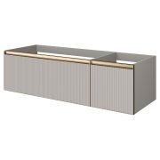 QUATRO 2 140см (100+40) тумба рифл CASHMERE FUGA профиль MATT GOLD 790-M2-140-CM-RIB-MG