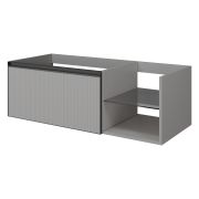 QUATRO 6 120см (80+40) тумба рифл LUNA FUGA профиль ANTHRACITE 790-M6-120-L-RIB-A