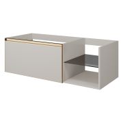 QUATRO 6 120см (80+40) тумба CASHMERE профиль MATT GOLD 790-M6-120-CM-MG
