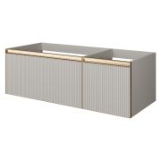 QUATRO 2 120см (80+40) тумба рифл CASHMERE FUGA профиль MATT GOLD 790-M2-120-CM-RIB-MG