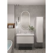 Тумба OVALE S 100см Рифленая 1 полка Белый мат. без раковины 781-100-W