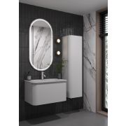 OVALE 1 полка 80CM БЕЛАЯ тумба + раковина OV0010100-080