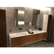 MINIMAL 220 массив Абачи (AYOUS WOOD)+ 6mm WHITE ACRILIC 2 ящика