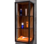 Пенал LOFT низкий dark wood, полки стекло 895-D