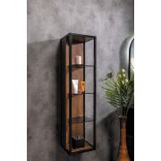 Пенал LOFT высокий dark wood, полки стекло 896-D