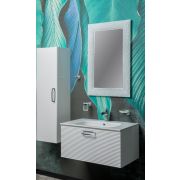 Тумба Linea 80 белая+Хром 842-080-WCR