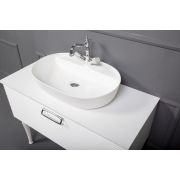 Тумба Linea 100 белая + Хром 842-100-WCR