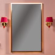 Зеркало MONACO с подсветкой 70*110CM глянец бордо + золото 566-RG