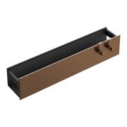 Полка настенная 60см Brushed Bronze/Брашировання бронза + 2 крючка 10966-BRB
