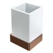 Стакан настенный Qubic Brushed Bronze 10724-BRB