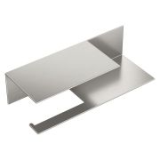 Держатель для туалетной бумаги c полкой Qubic Nickel Brush 10721-2-NB