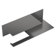 Держатель для туалетной бумаги c полкой Qubic Gun Metal 10721-2-GM