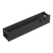 Полка настенная 60см Shine gun metal + 2 крючка 10966-SGM