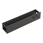 Полка настенная 60см Gun metal + 2 крючка 10966-GM