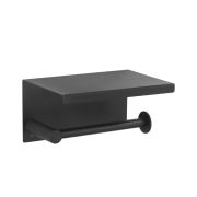 Держатель для туалетной бумаги с крышкой Uno Black 10971-B